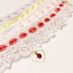 Color Lace Heart Choker 5枚目の画像