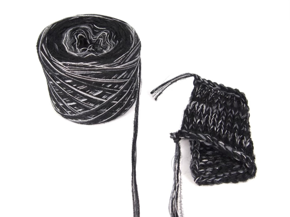 ハンドメイド 引き揃え糸 玉巻き×4 ① 引き揃え糸（黒系）4玉 毛糸 L'ANIT yarn[ラニットヤーン] 通販