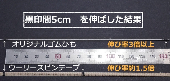 【ドット柄 ふわふわゴムひも】5m　3.5mm幅　驚異の伸縮性! ホールド力・ファッション性抜群　贅沢品 3枚目の画像
