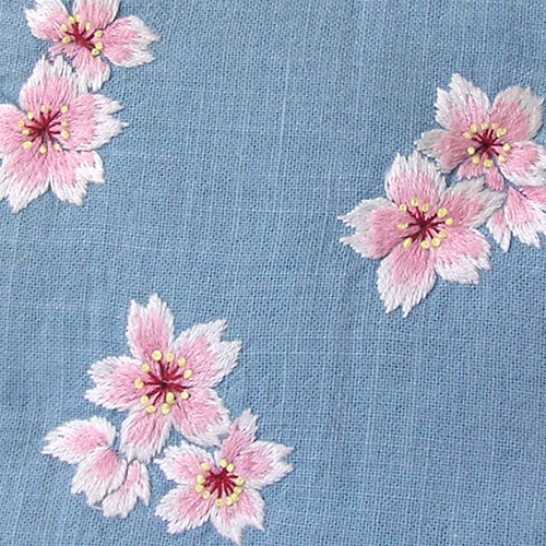 手刺繍手縫い＊桜刺繍のポーチ ポーチ きむえみ 通販 947881