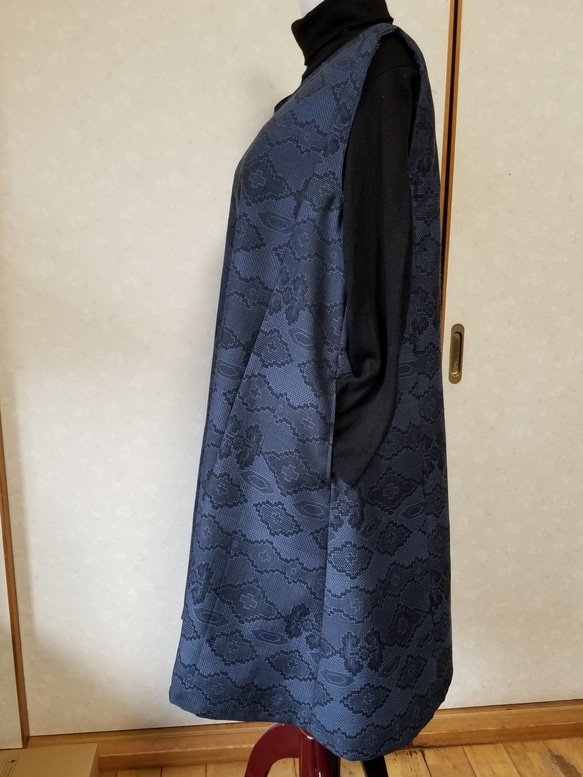 着物リメイク　ジャンパースカート（総裏付き） 3枚目の画像