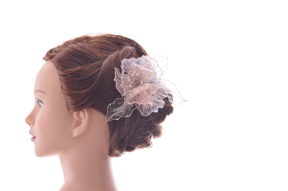 Blooming*シャクヤク・ベルナール（アメリカンフラワー・髪飾り・成人式・卒業式・結婚式） 1枚目の画像
