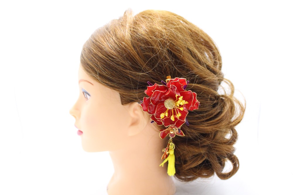 Blooming＊梅（アメリカンフラワー・髪飾り・成人式・卒業式）