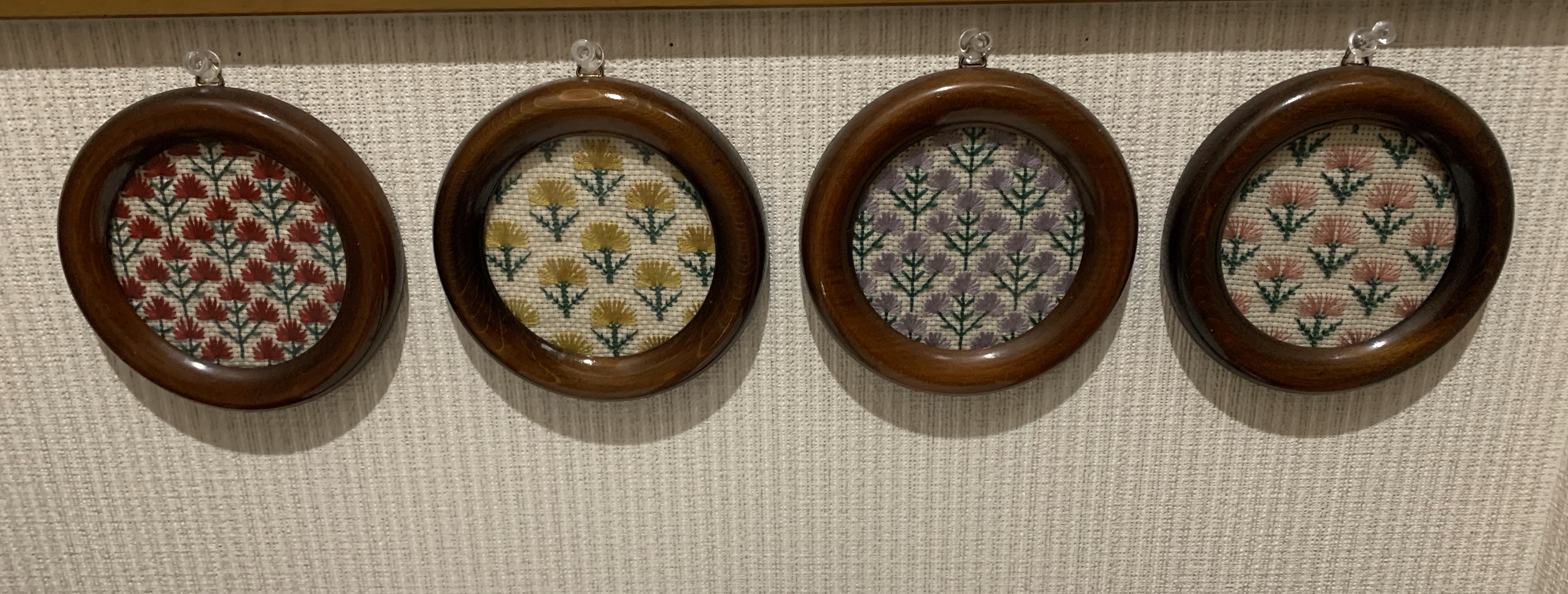 刺繍　飾り　お花　手作り