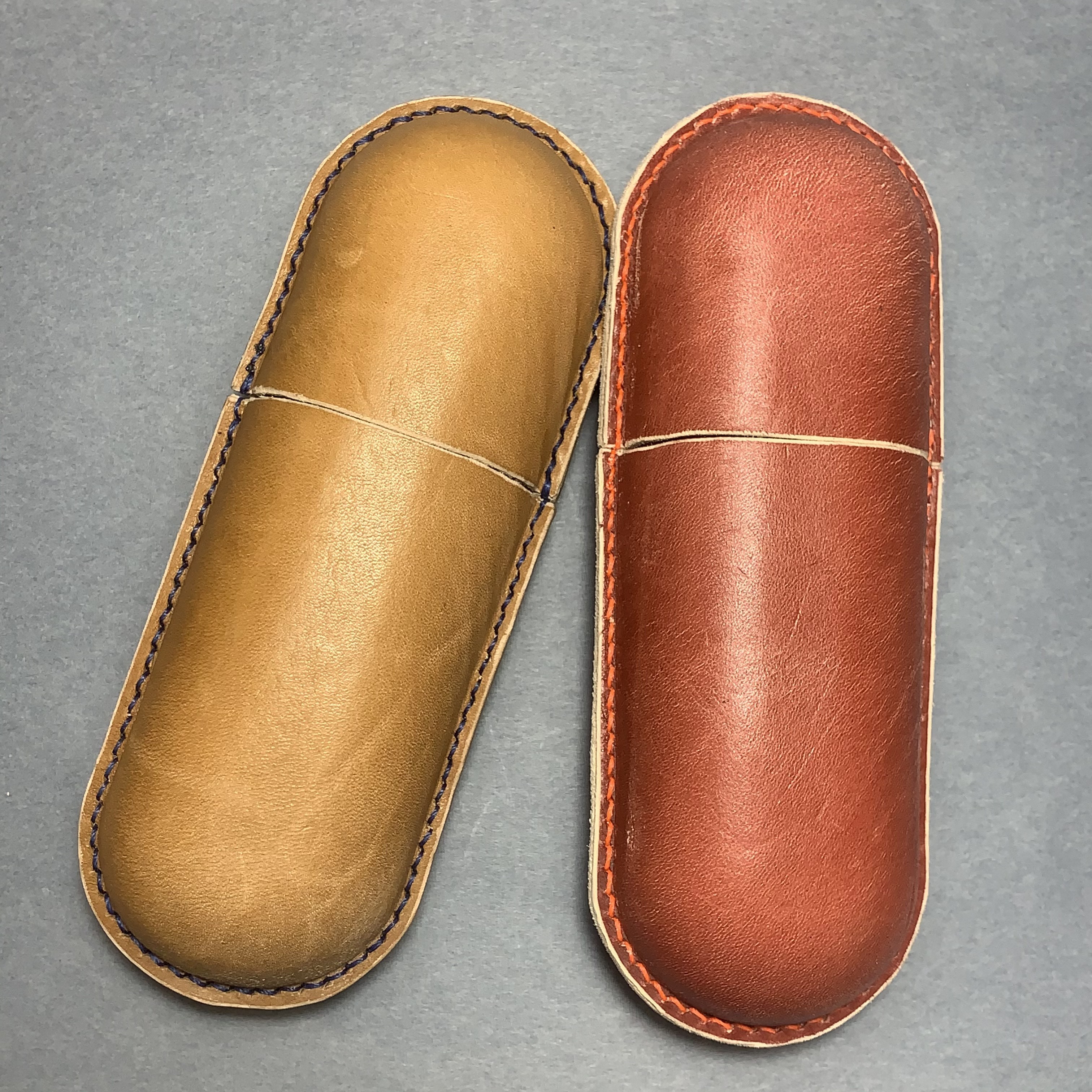 本革メガネケースレザークラフトハンドメイド筆箱ペーンケース