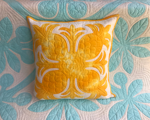 ハワイアンキルト クッションカバー パイナップル 45×45cm クッション