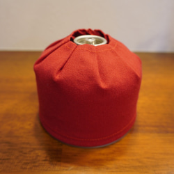 OD缶カバー　倉敷帆布（赤） 3枚目の画像