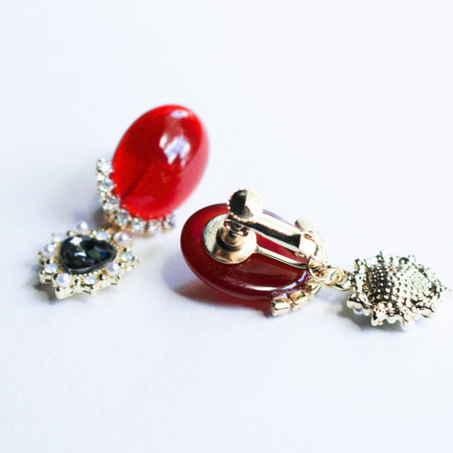 █♡奏瑠♡★イヤリング16点 四角のカラフルノンホールピアス(イヤリング) (P117