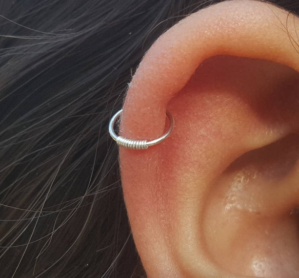 ピアスフープ Nose Ring, Nose Hoop, 鼻リング 5枚目の画像