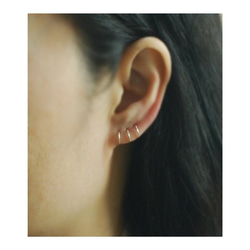 ピアスフープ (thin) 14kgf / Silver Cartilage Hoop Earrings 2枚目の画像