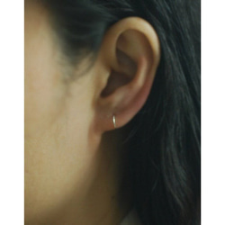 ピアスフープ (thin) 14kgf / Silver Cartilage Hoop Earrings 6枚目の画像