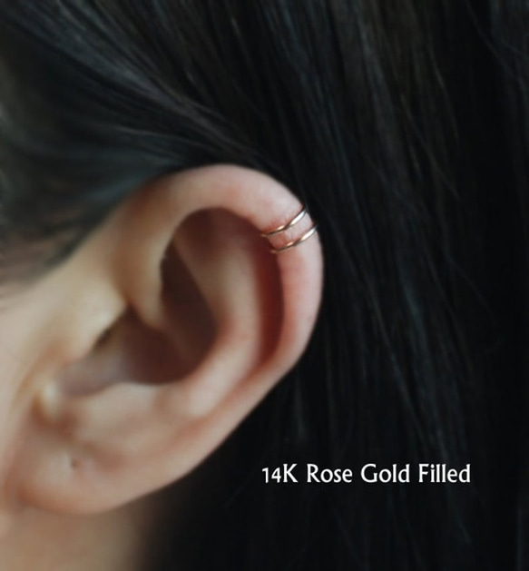 イヤーカフ 14kgf / Silver Upper Band Cartilage Ear Cuff 9枚目の画像