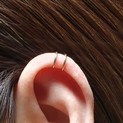 イヤーカフ 14kgf / Silver Upper Band Cartilage Ear Cuff 4枚目の画像