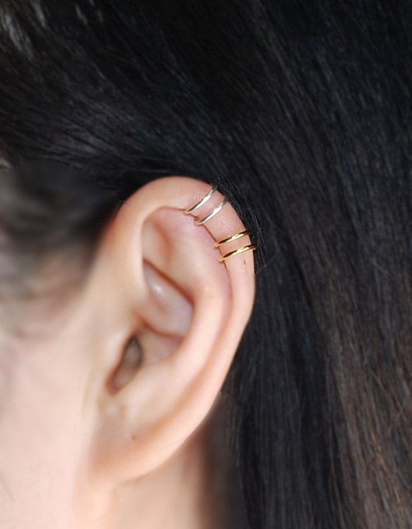 イヤーカフ 14kgf / Silver Upper Band Cartilage Ear Cuff 1枚目の画像