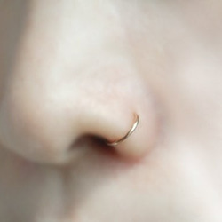 ピアスフープ (thin) One Pair of 14kgf / Silver Hoop Earrings 3枚目の画像