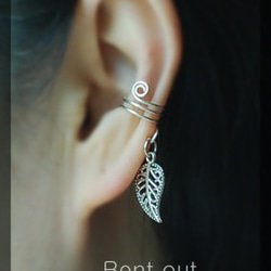 Antique Metal leaves Ear cuff, イヤーカフ 4枚目の画像