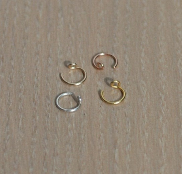 14kGF Fake Nose Ring, Sterling Silver Fake Nose Hoop, 偽鼻用リング 1枚目の画像