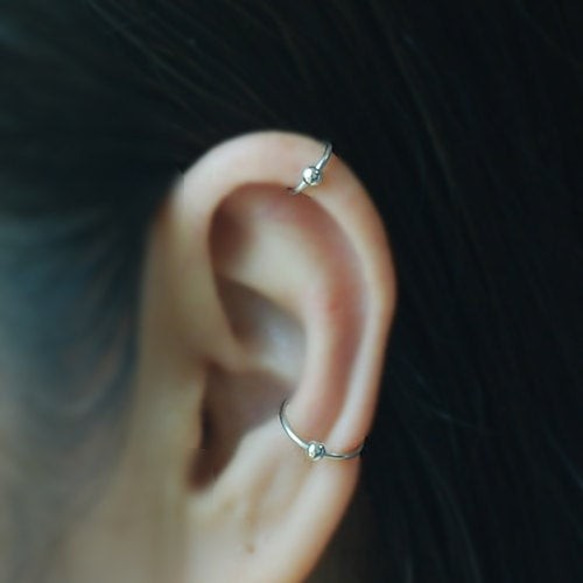 Ear Cuff with Ball,  Fake Conch Piercing 3枚目の画像