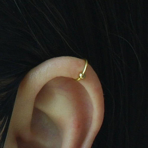 Ear Cuff with Ball,  Fake Conch Piercing 4枚目の画像