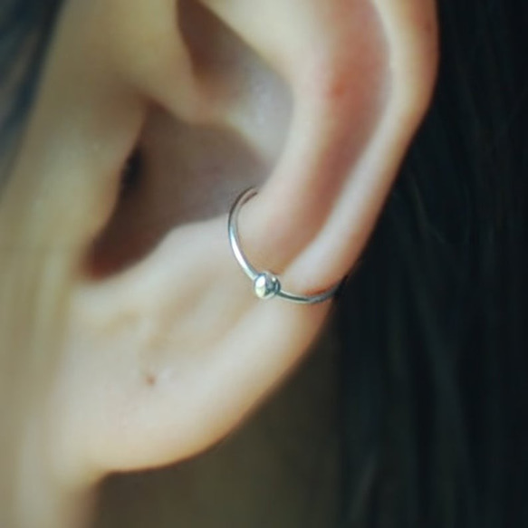 Ear Cuff with Ball,  Fake Conch Piercing 6枚目の画像