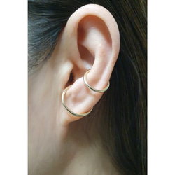 イヤーカフ 14kgf / Silver 14Gauge Fake Conch Piercing Ear Cuff 3枚目の画像