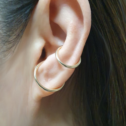 イヤーカフ 14kgf / Silver 14Gauge Fake Conch Piercing Ear Cuff 1枚目の画像