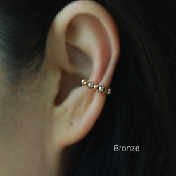 イヤーカフ  Seed Beads & Cute Pearl Line Ear Cuff 1枚目の画像