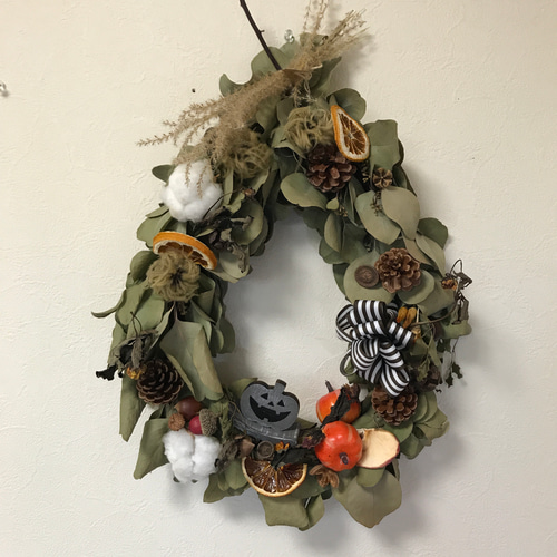 ハロウィンナチュラルリース ドライフラワー y botanical garden