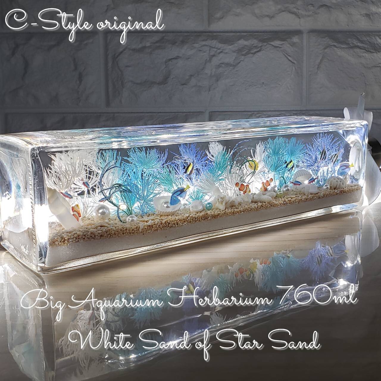 限定 Big ハーバリウム 天然星の砂 海ハーバリウム ハーバリウム・植物  