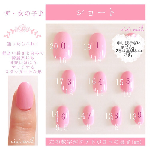 シアーカラーの上品なイニシャルネイル ネイルチップ（つけ爪） vivi