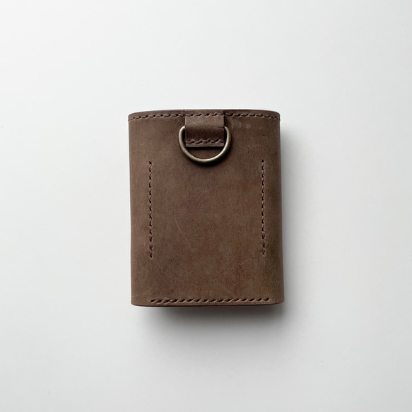 本革 mini wallet Olive コンパクト財布　小さい　ミニ財布 5枚目の画像