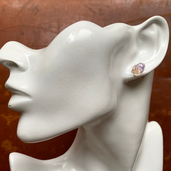 紫黃晶礦物石耳環/耳環 [可用石頭/可用金屬配件] 手工天然石材配件 第7張的照片