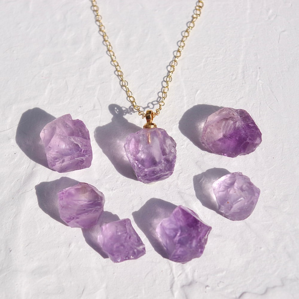 粉紅紫水晶礦物寶石項鍊 [可用石頭/可用金屬配件] 手工天然石材配件 第8張的照片
