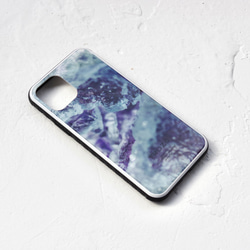 No. 016 鉱物原石 iPhone スマホケース Fluorite / フローライト 【強化ガラス製】 2枚目の画像
