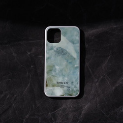 No. 020 鉱物原石 iPhone スマホケース Aquamarine / アクアマリン 【強化ガラス製】 3枚目の画像