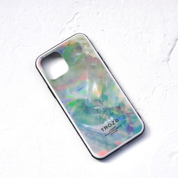 No. 023 鉱物原石 iPhone スマホケース Opal / オパール 【強化ガラス製】 2枚目の画像