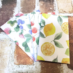 【ラス1】和紙ミニ封筒 ぽち袋 ポチ袋セット(水彩フルーツ柄) 2枚目の画像