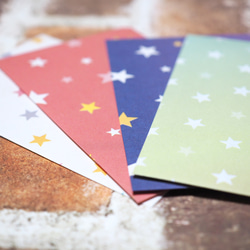 【再販】ミニレターセット メッセージカード ミニ封筒(星柄) 2枚目の画像