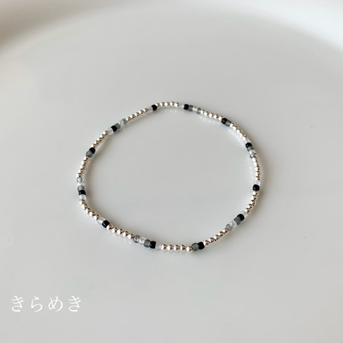 sv925】monotone(モノトーン)ゴム ブレスレット / ビーズ