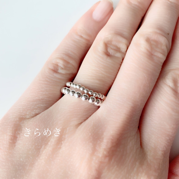 【sv925】 plain ring 3㎜ プレーンリング / ゴムリング ビーズリング 指輪 シルバー シンプル 華奢 5枚目の画像