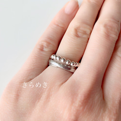 【sv925】 plain ring 3㎜ プレーンリング / ゴムリング ビーズリング 指輪 シルバー シンプル 華奢 6枚目の画像