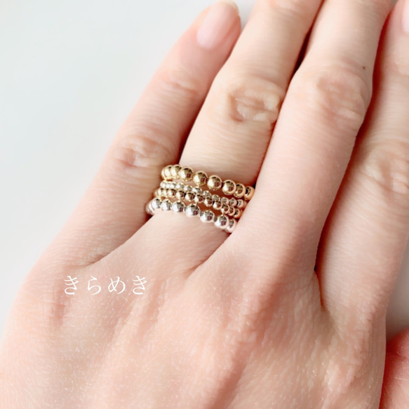 【sv925】 plain ring 3㎜ プレーンリング / ゴムリング ビーズリング 指輪 シルバー シンプル 華奢 8枚目の画像