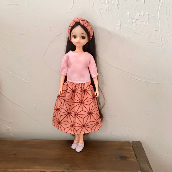 リカちゃん人形 洋服 ハンドメイド 麻の葉 2138 リカちゃん人形 洋服 ハンドメイド 麻の葉 2138