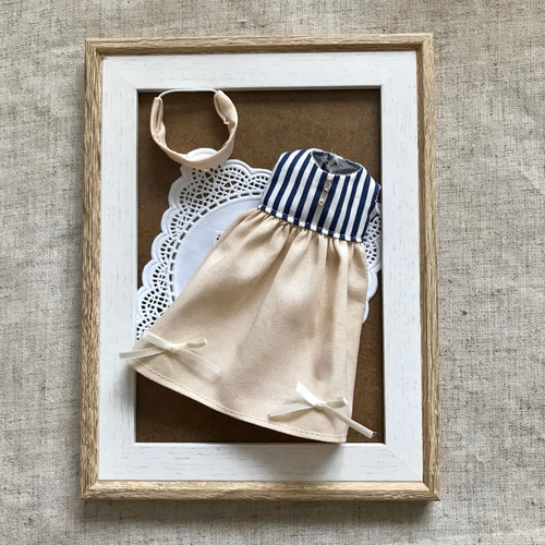 リカちゃん服 ストライプのマリンワンピースとターバン おもちゃ