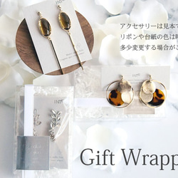 日本製K18 antique style metal flower ribbon｜18金フックピアス｜キャッチ選択可 9枚目の画像