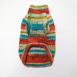 Mサイズ　手編みのセーター(ハイネック) 4枚目の画像