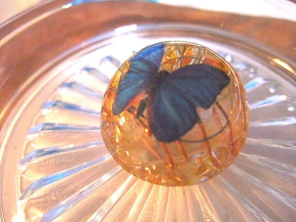 変容のオルゴナイト*蝶とオーロラ水晶* 3枚目の画像