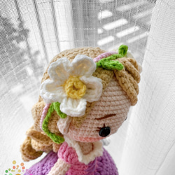 編みぐるみオーガニック コットンプリンセス人形 3枚目の画像