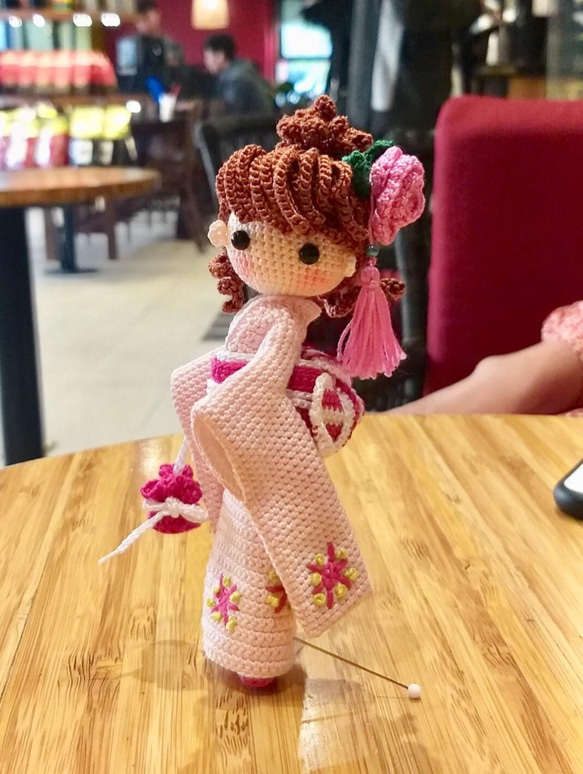 着せ替え出来るさくらきものちゃんの編みぐるみ ひな人形・雛飾り