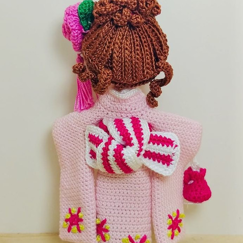 着せ替え出来るさくらきものちゃんの編みぐるみ ひな人形・雛飾り